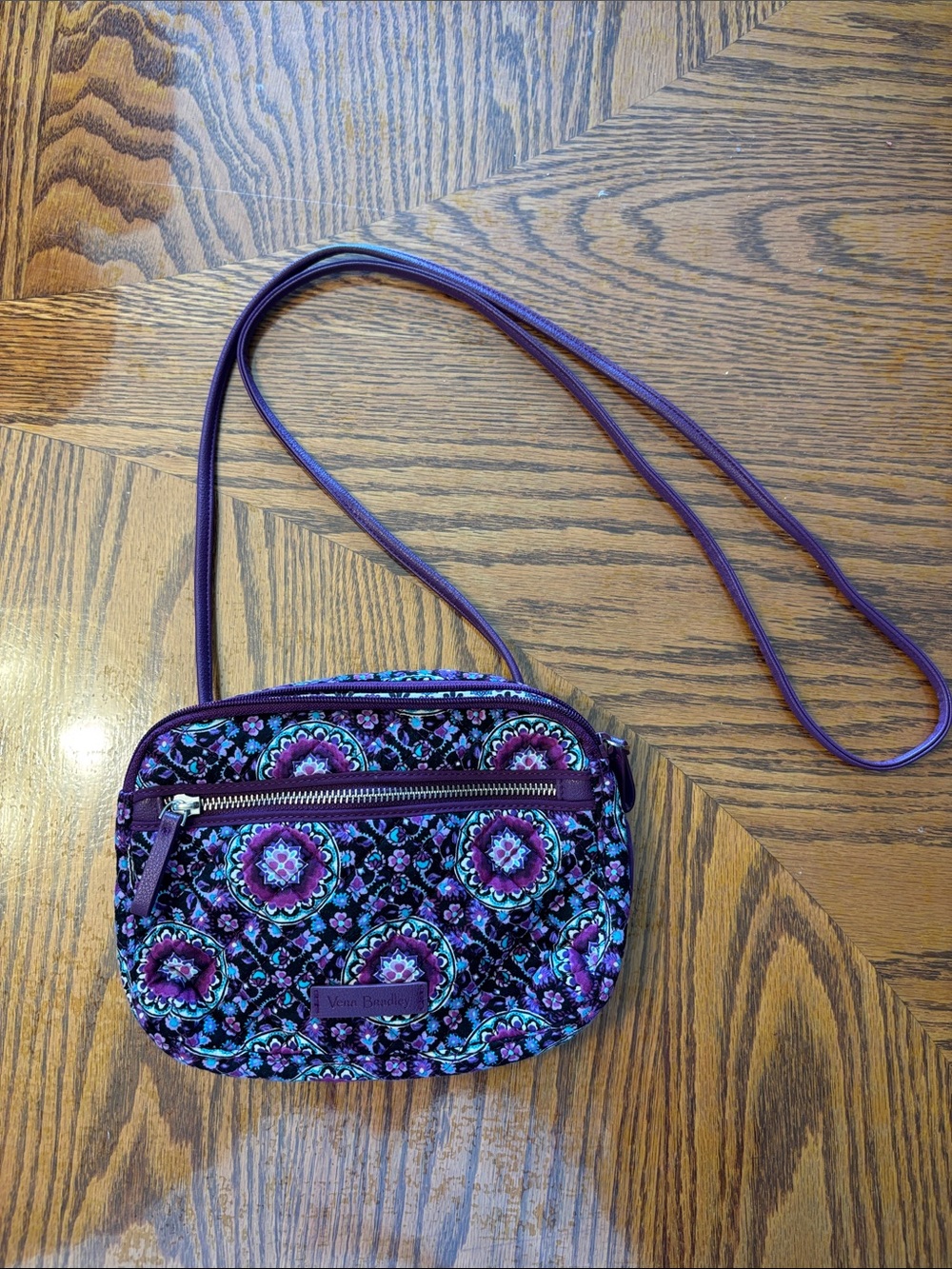 Vera Bradley Purple Quilted Crossbody Bag